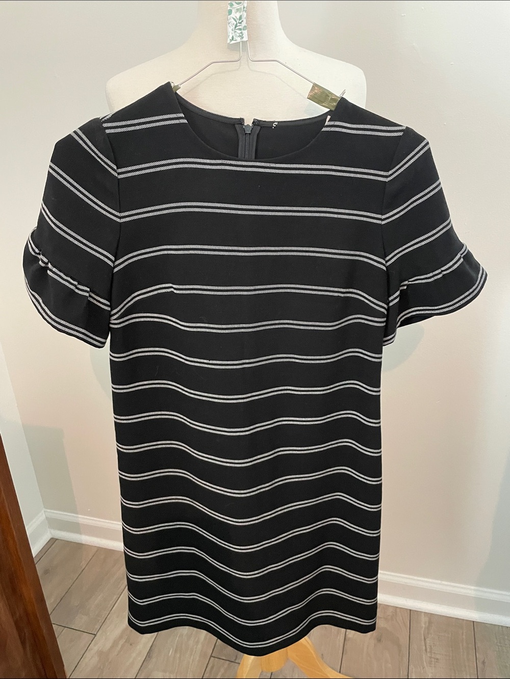 Woman’s Loft black white stripped dress
